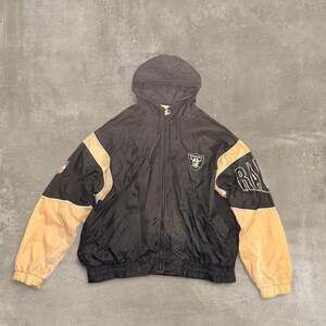 Vintage Raiders Starter NFL Jacket, Full-Zip Sportswear, Size XL — Y2K Streetwea